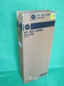 VTG 1994 My Size Barbie Black African American 3' Tall Doll Shipping Box NRFB