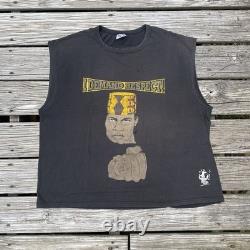 VTG BLACK MAN graphic t shirt black Power pride African American XL Distressed