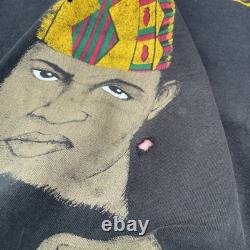 VTG BLACK MAN graphic t shirt black Power pride African American XL Distressed