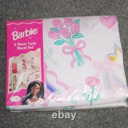 VTG Barbie Ballerina African American Black 3pc Twin Sheet Set Sealed New HTF