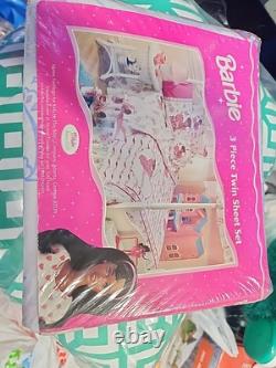 VTG Barbie Ballerina African American Black 3pc Twin Sheet Set Sealed New HTF