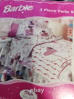 VTG Barbie Ballerina African American Black 3pc Twin Sheet Set Sealed New HTF