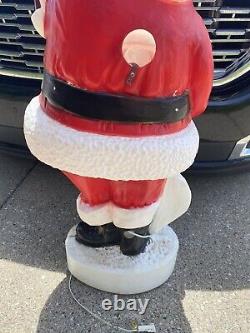 VTG Union Pro Christmas Santa Claus Blow Mold Black African American Holiday