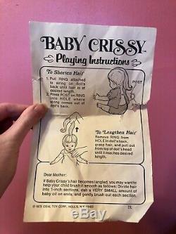 Very Rare First Edition Vintage Ideal Black Baby Crissy Doll MIB