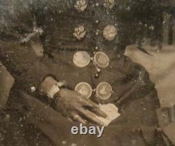 Victorian African American Fashion Button Artistic Tintype Photo Jacksonville Fl