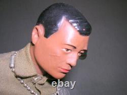 Vintage 12 GI Joe Army Soldier BLACK AFRICAN AMERICAN with Painted Hair Figure