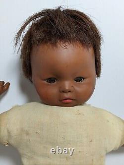 Vintage 14 12EP Baby Dear Thumbelina Clone Black African American Baby Doll