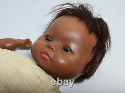 Vintage 14 12EP Baby Dear Thumbelina Clone Black African American Baby Doll