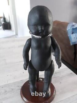 Vintage 1800s Black African American Baby Composition Jointed 9 Doll