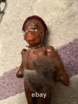 Vintage 1930's Folk Art Black African American Articulated Doll