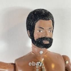 Vintage 1964 12 GI Joe Black African American figure Flocked Hair Beard AS IS