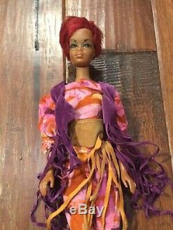 Vintage 1966 Mattel Barbie Doll African American Twist/Turn Black Eyelashes