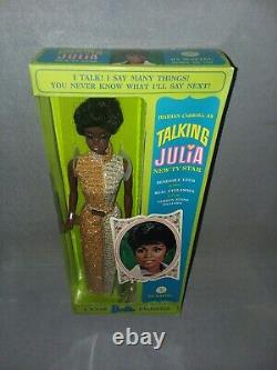 Vintage 1968 Talking Julia Barbie Diahann Carroll Doll (nrfb) Black Hair