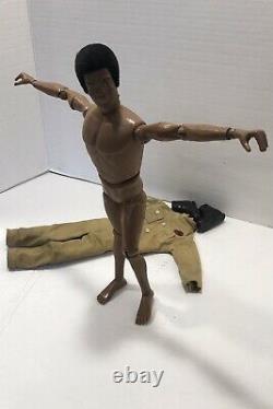 Vintage 1970 Hasbro GI Joe Black Adventurer African American AA w Orig. Clothes