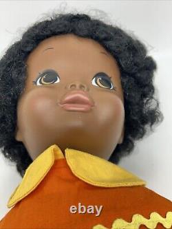 Vintage 1970 Talking Tamu 16 Doll African American Shindana Toys RARE! READ
