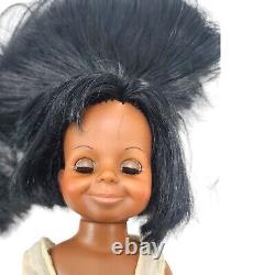 Vintage 1970's Ideal Rare AA African American Velvet Doll Works