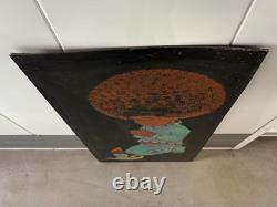 Vintage 1970s MCM African American Black Child AFRO Kitsch Painting, ASHBROOK