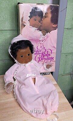 Vintage 1975 Ideal Black African American Doll VELVET SKIN BABY DREAMS 17