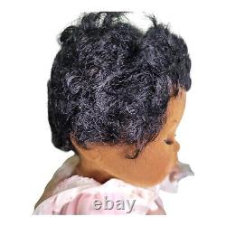 Vintage 1975 Ideal Black African American Doll VELVET SKIN BABY DREAMS 17