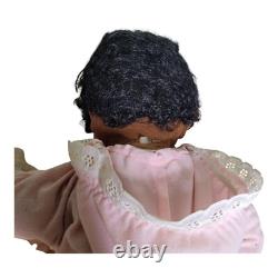 Vintage 1975 Ideal Black African American Doll VELVET SKIN BABY DREAMS 17