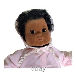 Vintage 1975 Ideal Black African American Doll VELVET SKIN BABY DREAMS 17
