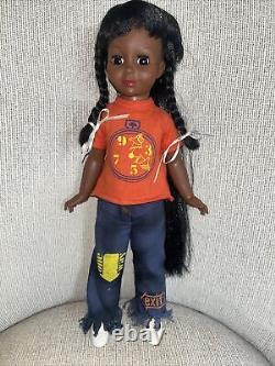 Vintage 1976 Tara Doll by Ideal Black African American In Dandy Denims Outfit