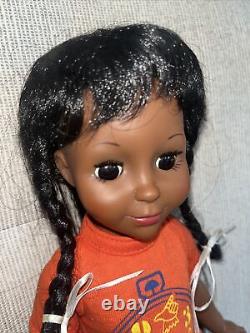Vintage 1976 Tara Doll by Ideal Black African American In Dandy Denims Outfit