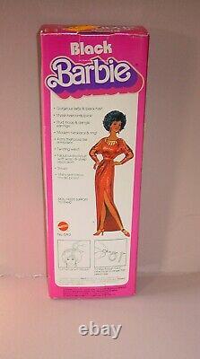 Vintage 1979 FIRST Black Barbie Doll Afro Red Dress Mattel NRFB