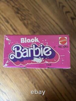 Vintage 1979 FIRST Black Barbie Doll Red Dress Mattel # 1293 New In Box