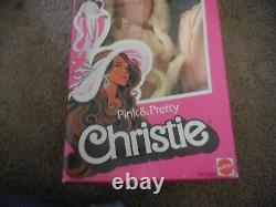 Vintage 1981 Pink & Pretty Christie Barbie 3555 NRFB NIB African American Black