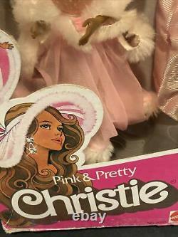 Vintage 1981 Pink & Pretty Christie Barbie Mattel 3555 AA Black Doll NIB