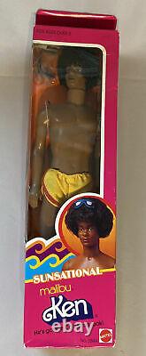 Vintage 1981 SUNSATIONAL MALIBU Black KEN (AA) California Look! Barbie 3849 NRFB