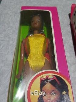 Vintage 1981 Sunsational MALIBU BLACK Afro KEN DOLL #3849 + CHRISTIE #7745 NRFB