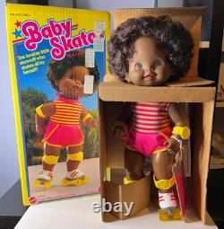 Vintage 1982 Mattel African American Black Baby Skates Doll NIOB NRFB #5913