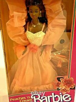 Vintage 1984 Mattel PEACHES'N CREAM AA Black Barbie Doll NRFB NIB