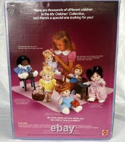 Vintage 1985 Mattel MY CHILD African American Black Girl Plush Doll NEW in Box