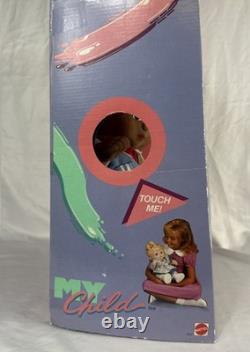 Vintage 1985 Mattel MY CHILD African American Black Girl Plush Doll NEW in Box