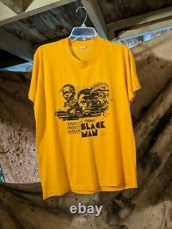 Vintage 1987 Black History African American T-Shirt Men's sz L James Pate