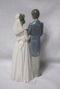 Vintage 1990 Lladro #5835 African American I Do Wedding Couple No Box EUC