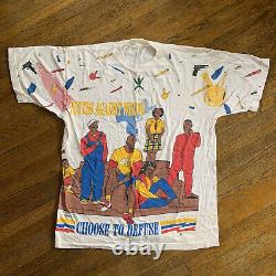 Vintage 1995 Black History All Over Print T Shirt Men Size XL African American