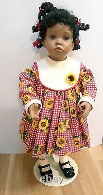 Vintage 1996 Donna Rubert, K. Amicon Flossie Black Porcelain Doll Custom 25