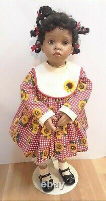Vintage 1996 Donna Rubert, K. Amicon Flossie Black Porcelain Doll Custom 25