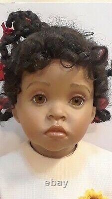 Vintage 1996 Donna Rubert, K. Amicon Flossie Black Porcelain Doll Custom 25