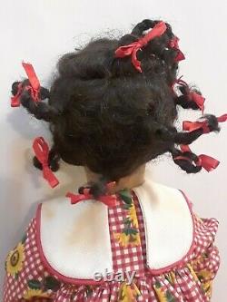 Vintage 1996 Donna Rubert, K. Amicon Flossie Black Porcelain Doll Custom 25