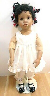 Vintage 1996 Donna Rubert, K. Amicon Flossie Black Porcelain Doll Custom 25