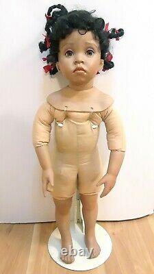 Vintage 1996 Donna Rubert, K. Amicon Flossie Black Porcelain Doll Custom 25