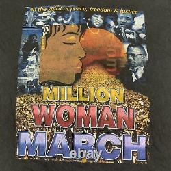 Vintage 1997 Million Woman March Rap Tee Shirt XL Malcolm X Martin Luther King