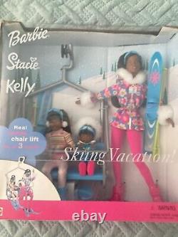 Vintage 2000 Skiing Vacation African American Barbie Stacie Kelly 29348 damage
