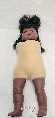 Vintage 23 African American Doll Composition Cloth Sleep Eyes when laying down