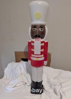 Vintage 30 African American Black Nutcracker Soldier Blow Mold NEEDS CORD